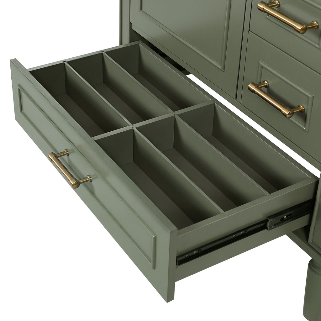Traditional Bathroom Vanity Set with Soft Close Doors - Multiple Colors