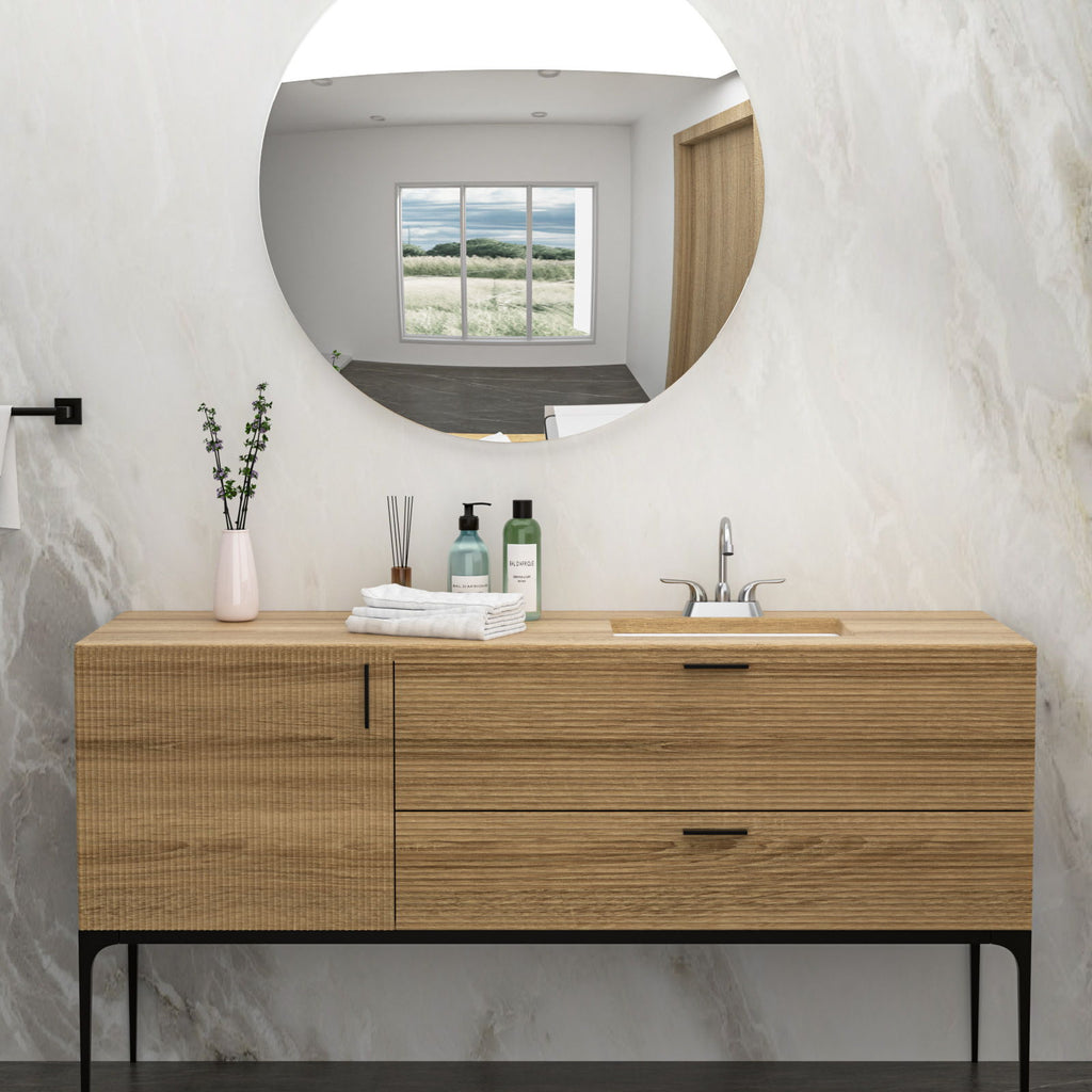 Modern Ceramic Rectangular Undermount Bathroom Sink with Overflow - White