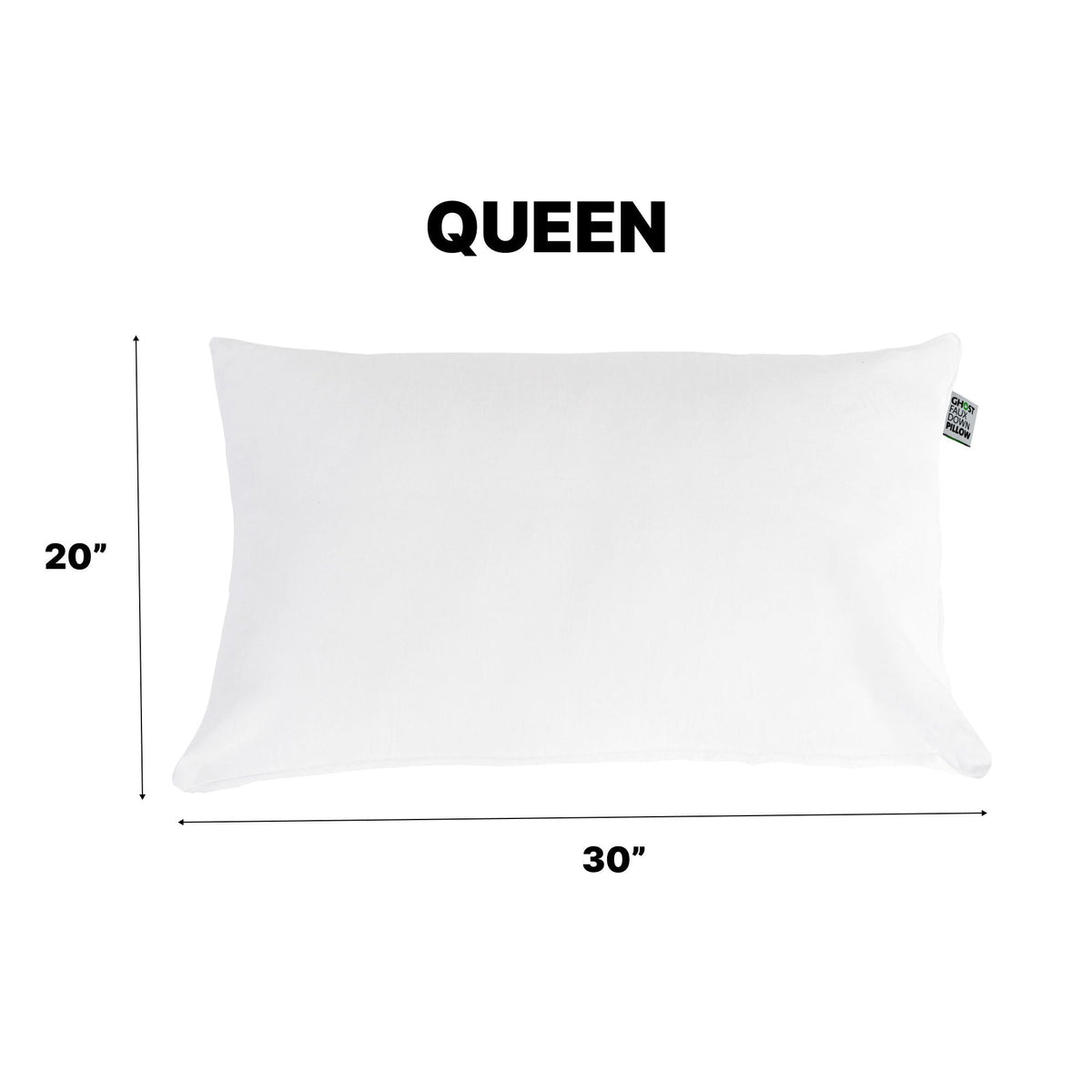 Faux Down Luxury Pillow with Microfiber Gel Clusters - White