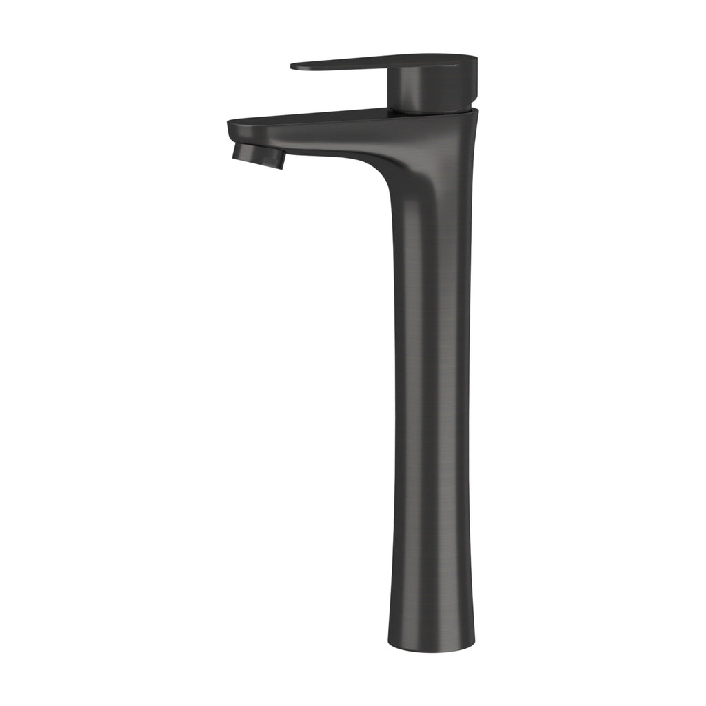 Single Handle Vessel Sink Faucet with Tall Spout - Gray or Black