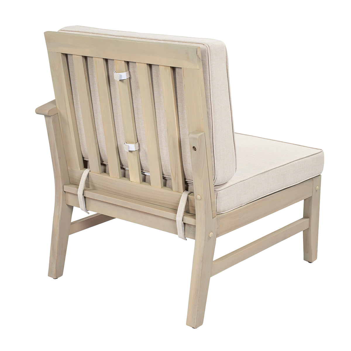 Perla 6-Pcs Sofa Set with Modular Weather-Resistant Design - Acacia Wood