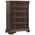 Traditional 5 Drawer Chest with Ample Storage - Mahogany