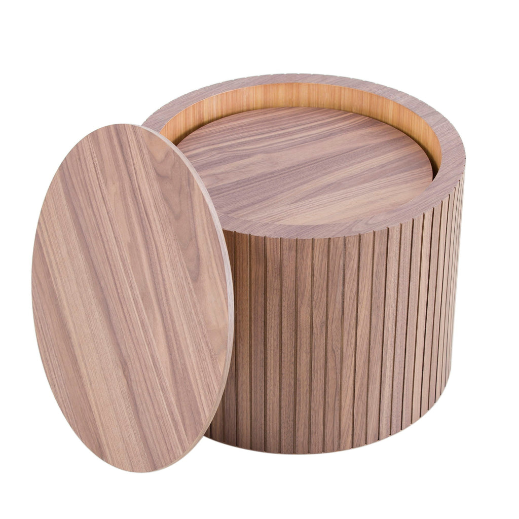 Handcrafted Nested Table Set, 2 Pieces - Black, White, or Dark Brown