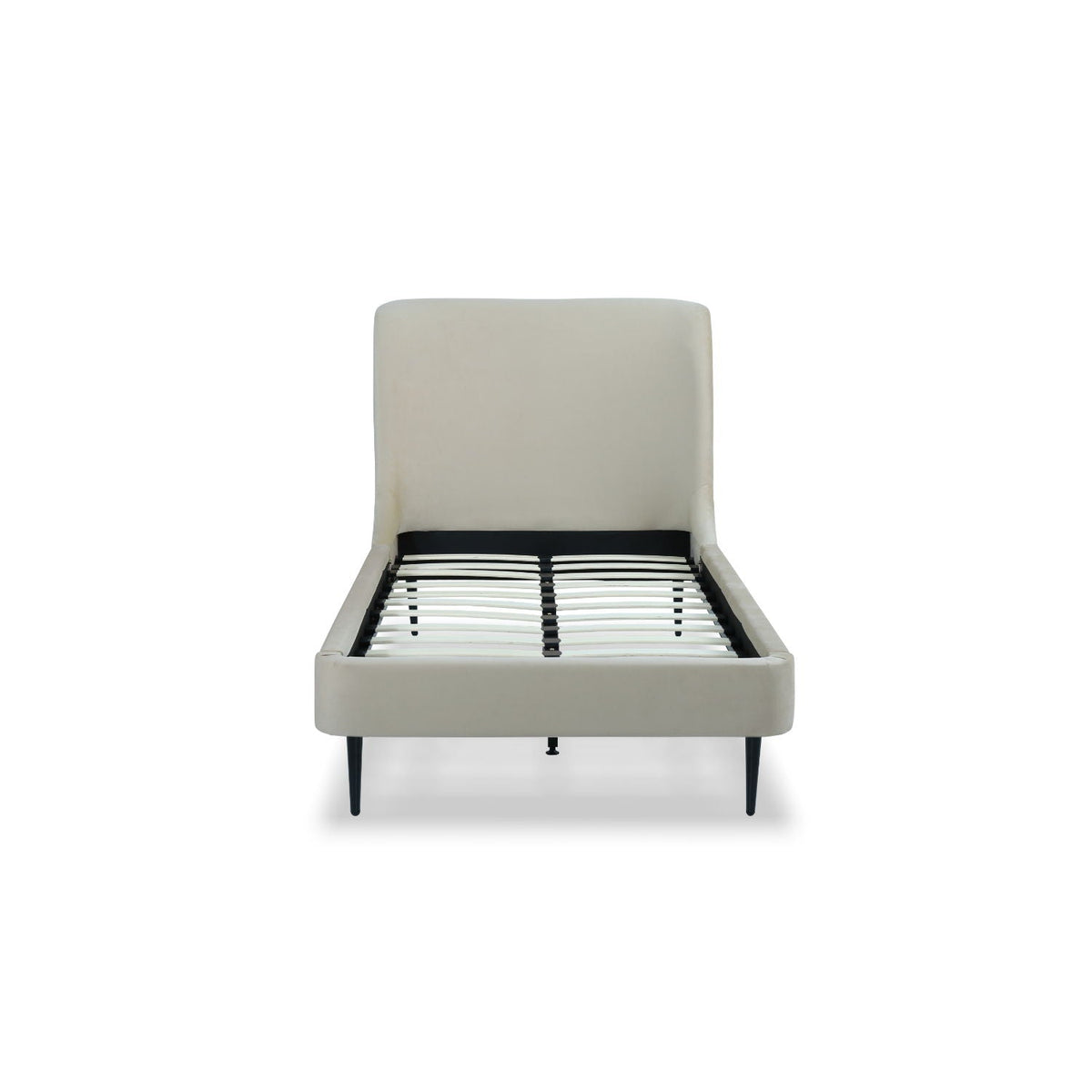 Heather Upholstered Bed with Curved Headboard - Multiple Colors