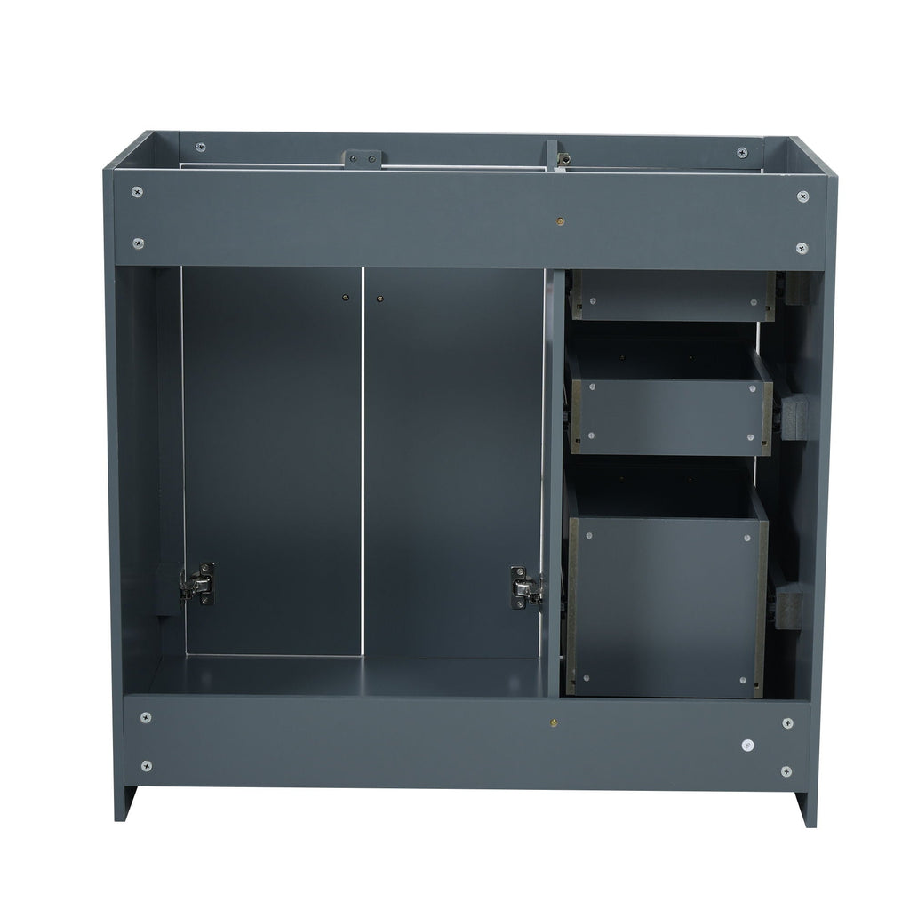 Retro Style Bathroom Vanity with Soft Closing Doors - Multiple Colors