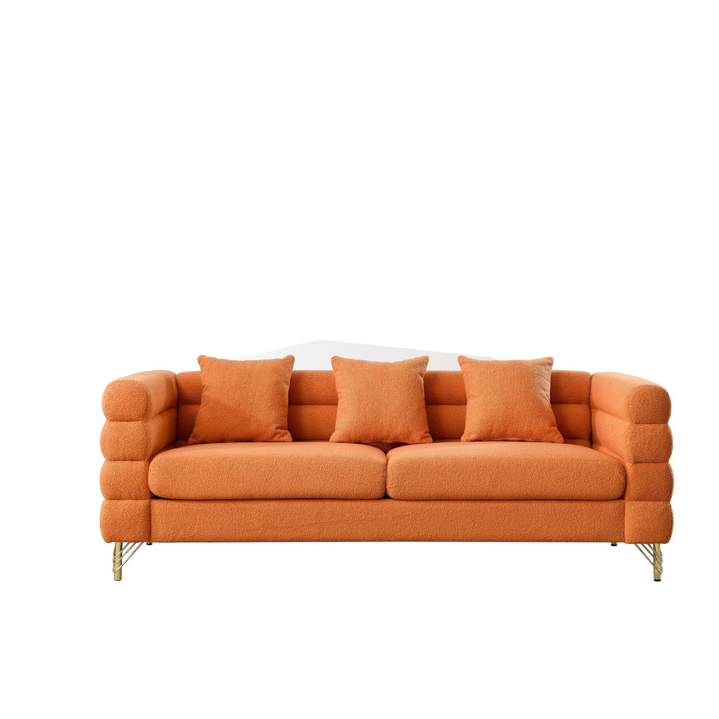 Streamline Sectional Sofa with Art Deco Design - Multiple Colors