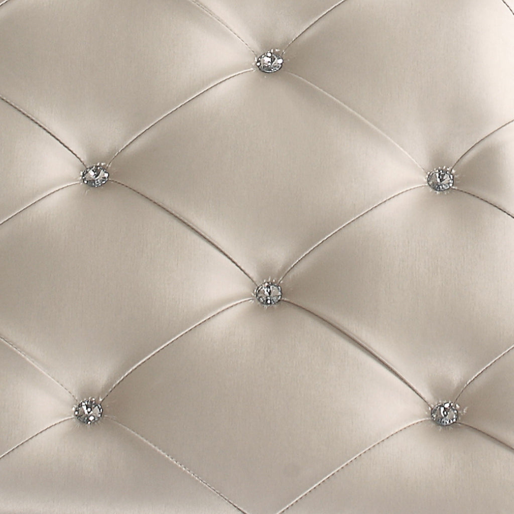 Pearl Silver Storage Bed with LED Headboard – Queen or King