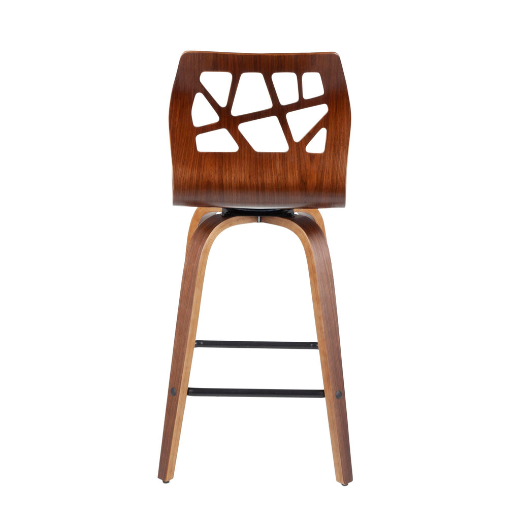 Mid-Century Modern Counter Stool Set with Swivel - Gray or Light Blue
