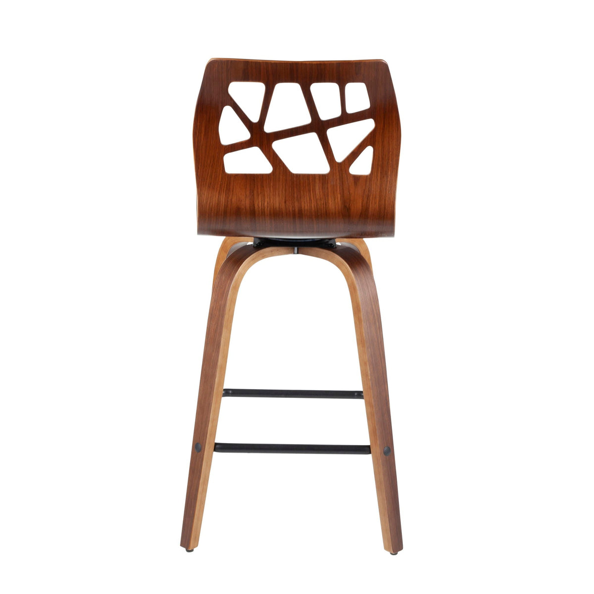 Mid-Century Modern Counter Stool Set with Swivel - Gray or Light Blue