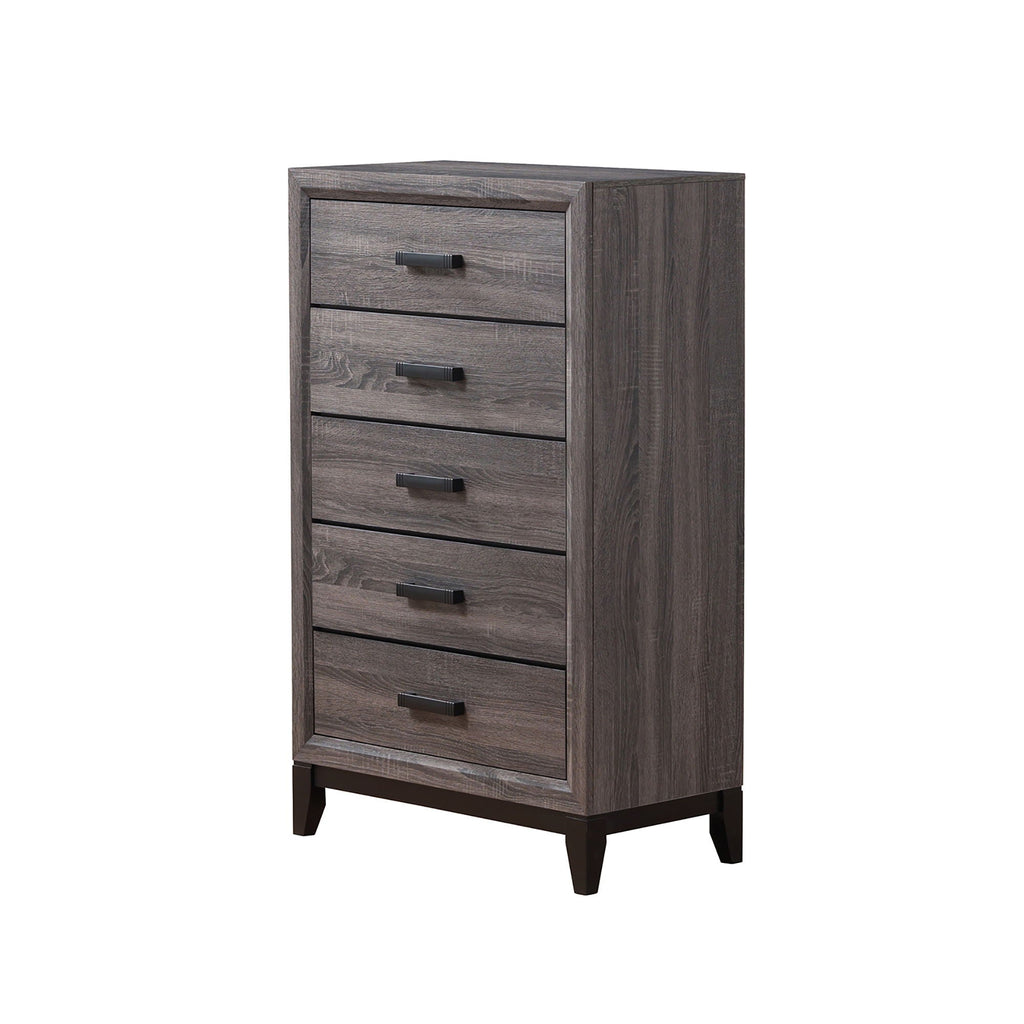 Mirage Chest Accent Chest with Five Drawers - Dark Gray or White