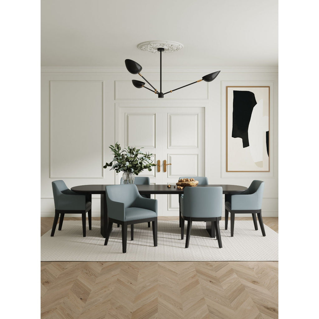 Gansevoort Dining Armchair with Vegan Upholstery - Gray or Dark Gray