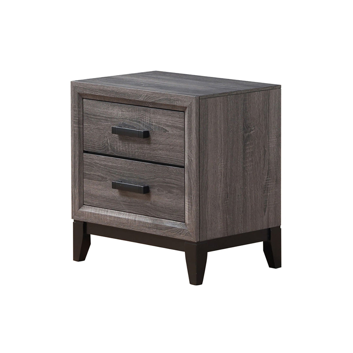 Mirage Nightstand with Two Drawers - Dark Gray or White