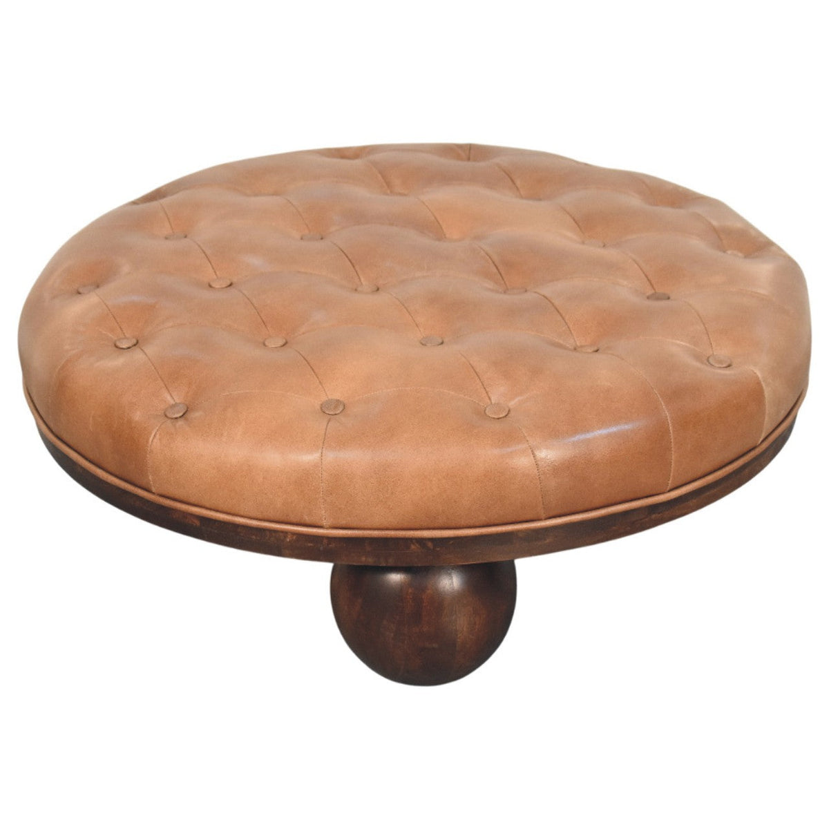 Solid Wood Sfera Coffee Table with Handcrafted Design - California Walnut