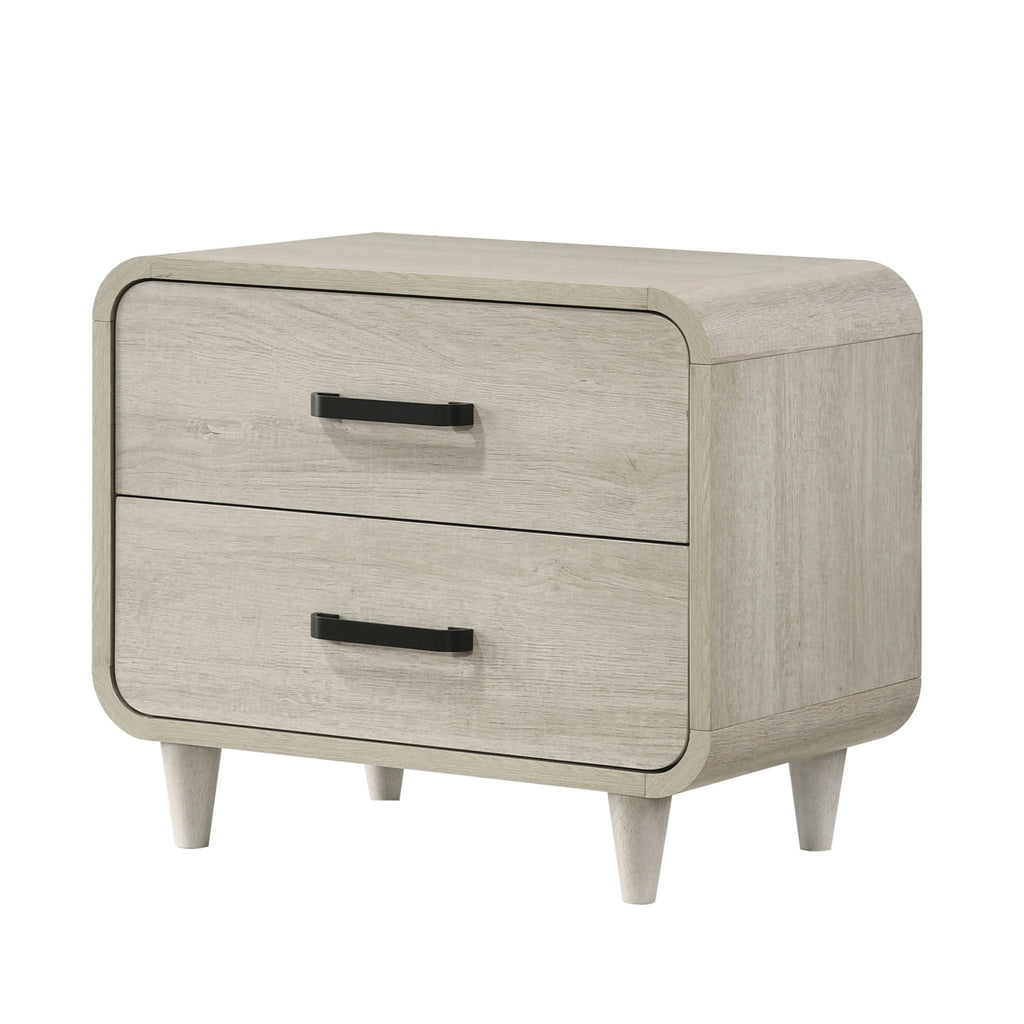 Nightstand With 2 Drawers, Ample Storage Space - Antique White