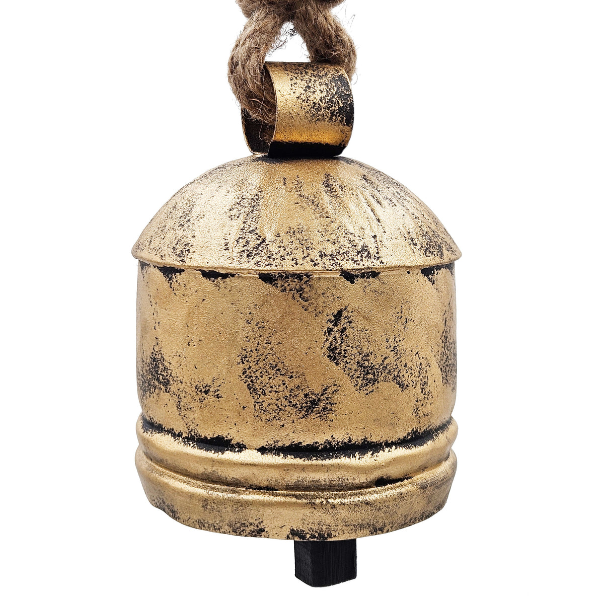 Iron Hanging Bell Decorative Ornaments with Rustic Finish - Set of 4