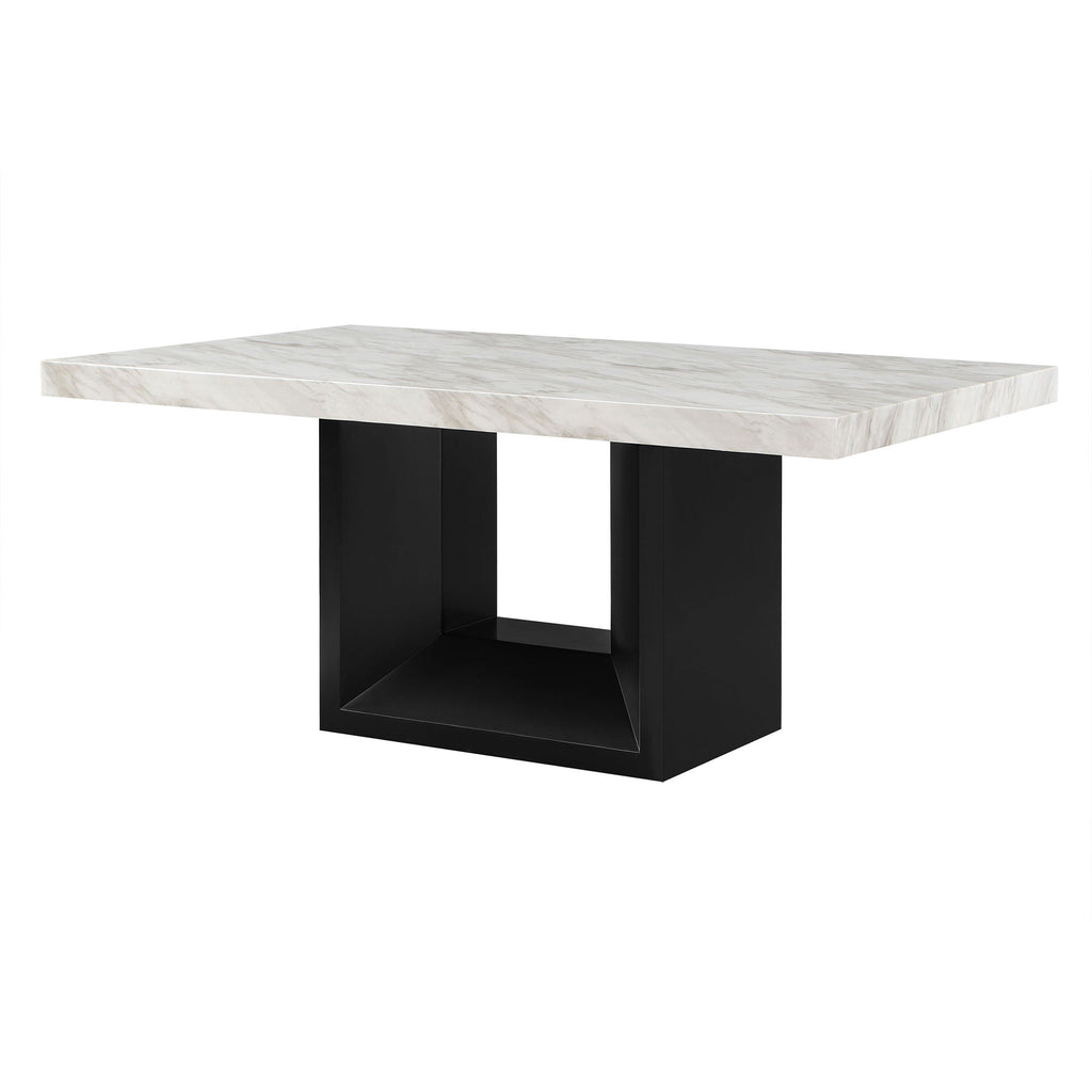 Sheena Dining Table with Faux Marble Top - White or Gray