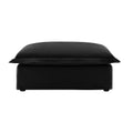 Luxurious Chenille Ottoman with Removable Covers - Black, Green, or Cream
