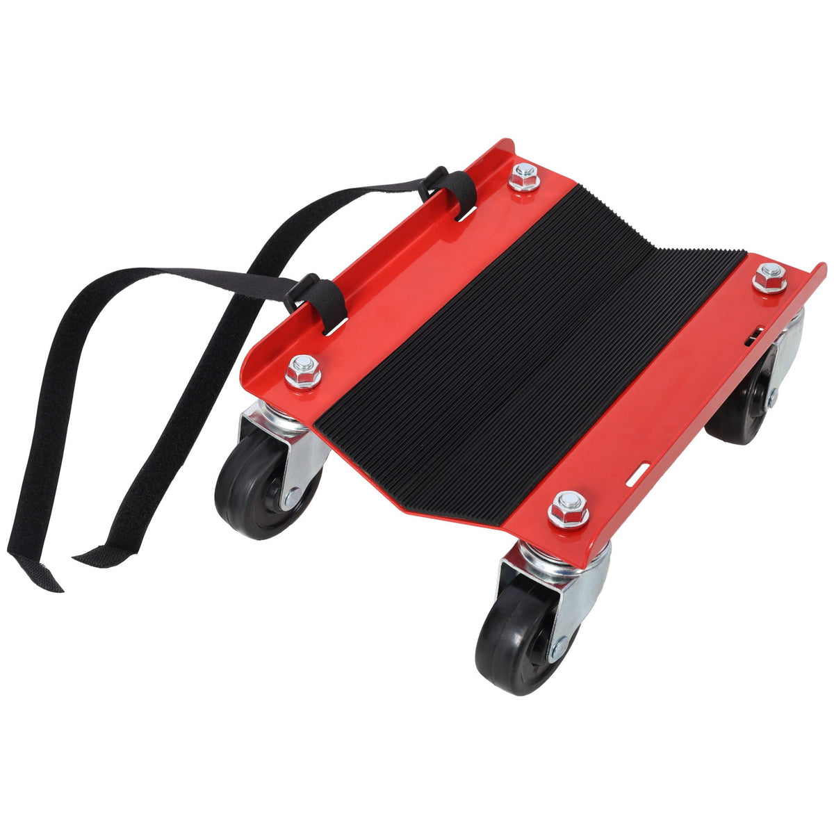 Heavy Duty Snowmobile Dolly V Slide with Swivel Casters - Steel, Red