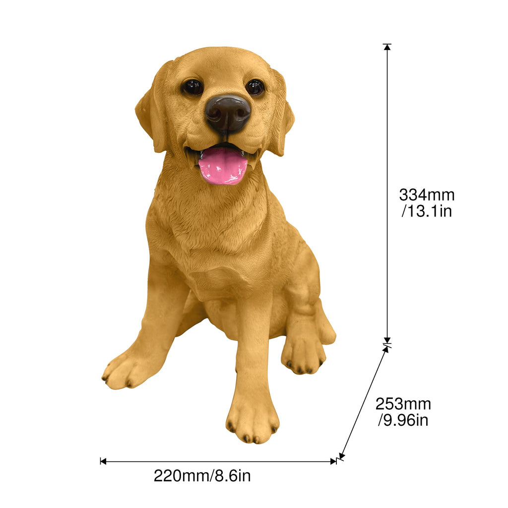 Labrador Resin Statue with Weather-Resistant Finish - Brown