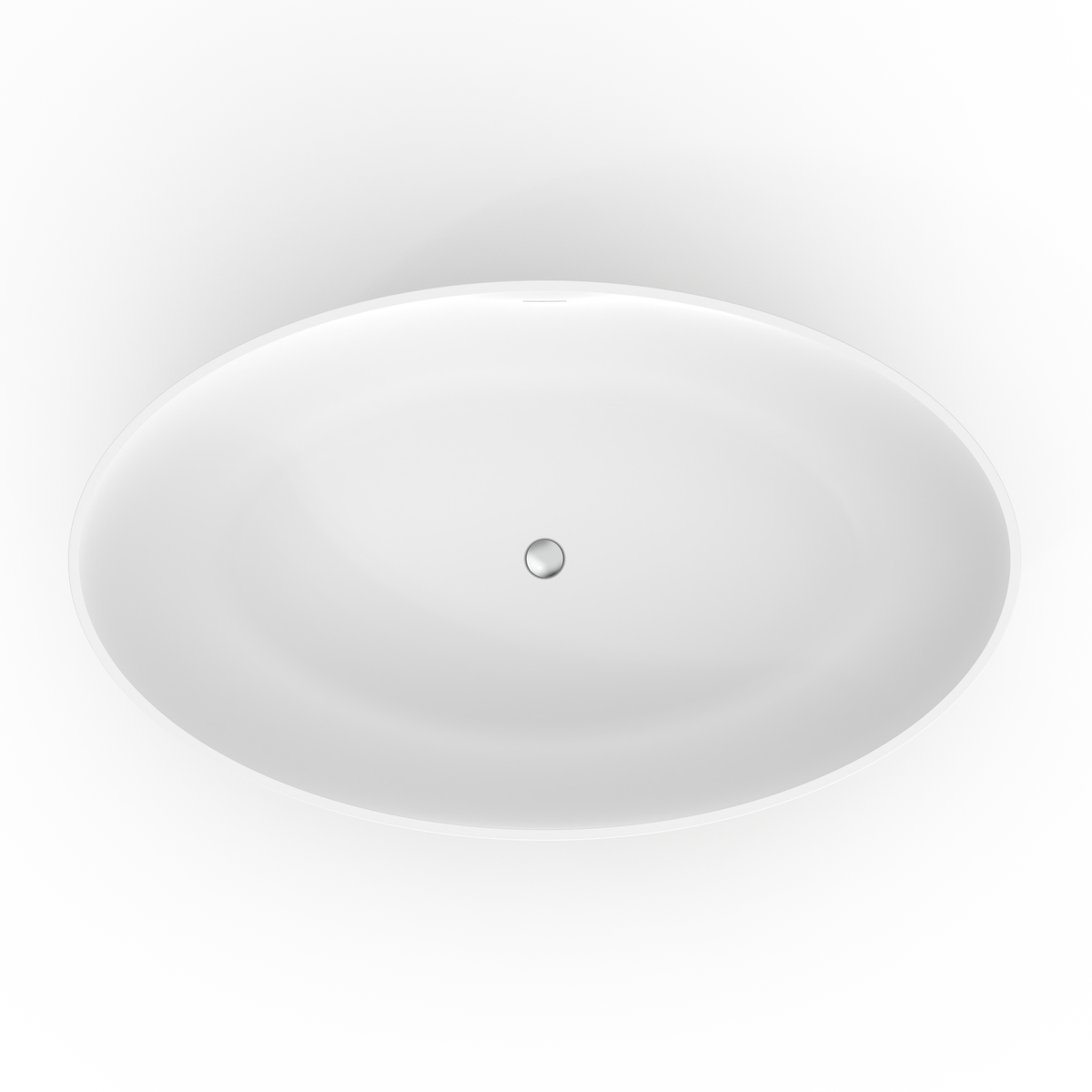 67 Inch Freestanding Solid Surface Soaking Bathtub with Matte Finish - White+Walnut or Black