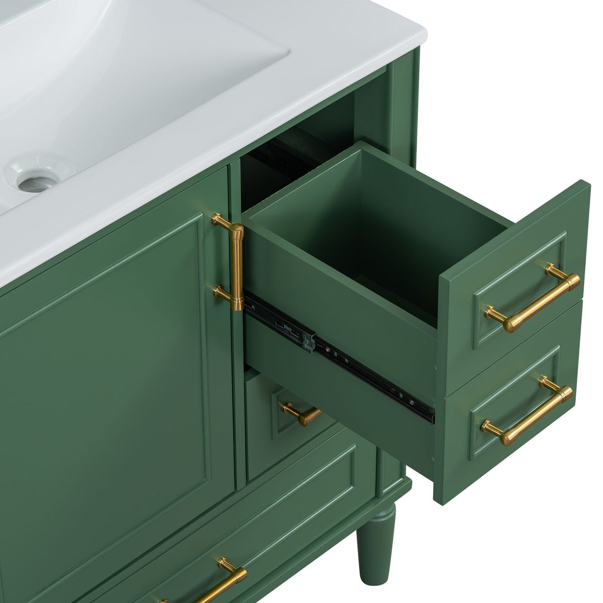 Traditional Bathroom Vanity Set with Soft Close Doors - Multiple Colors