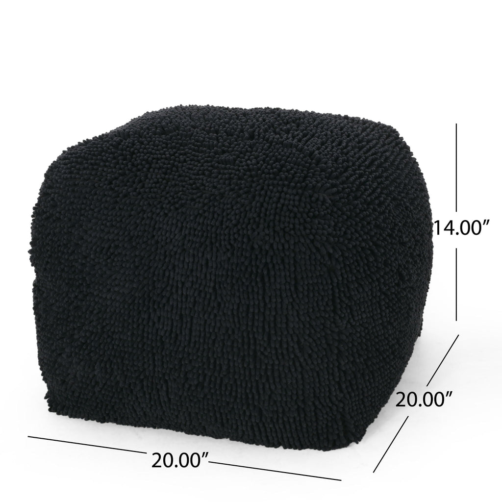 Spongy Square Pouf Soft Seating with Microfiber Cover - Multiple Colors
