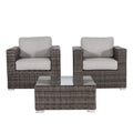 Wicker Outdoor Seating Group Set with Cushions and Table - Multiple Colors