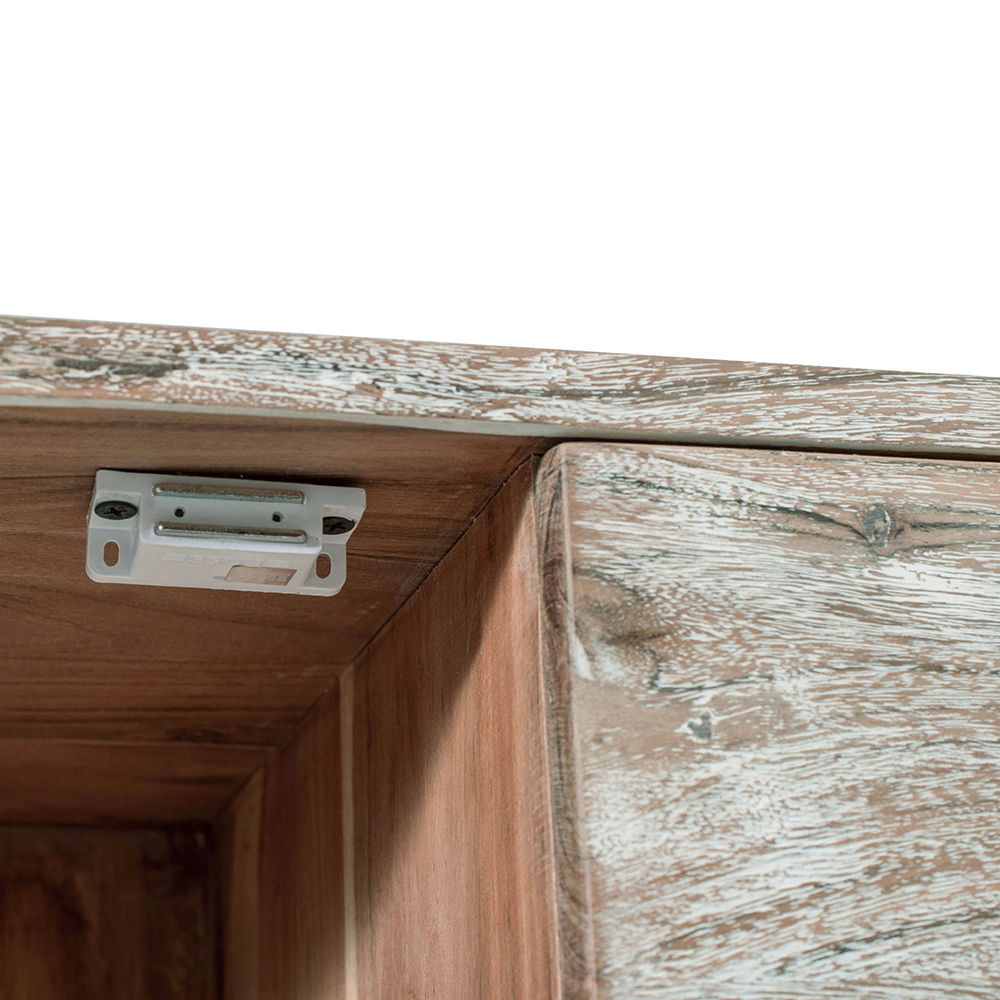 TV Console with Cane Doors and Ample Storage - Multicolor