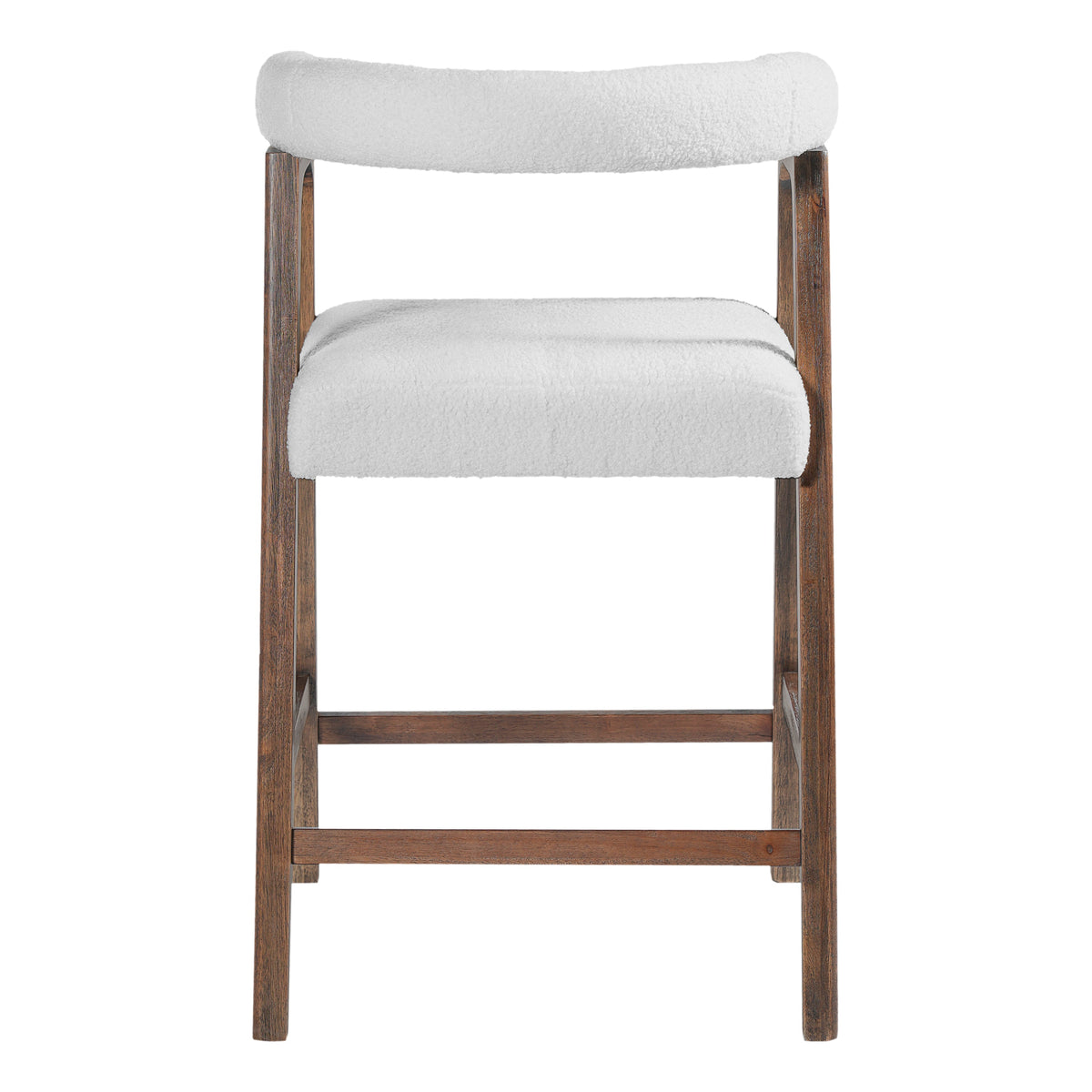 26'' Seat Height Bar Stools with Back - Set of 2 - Walnut or Natural