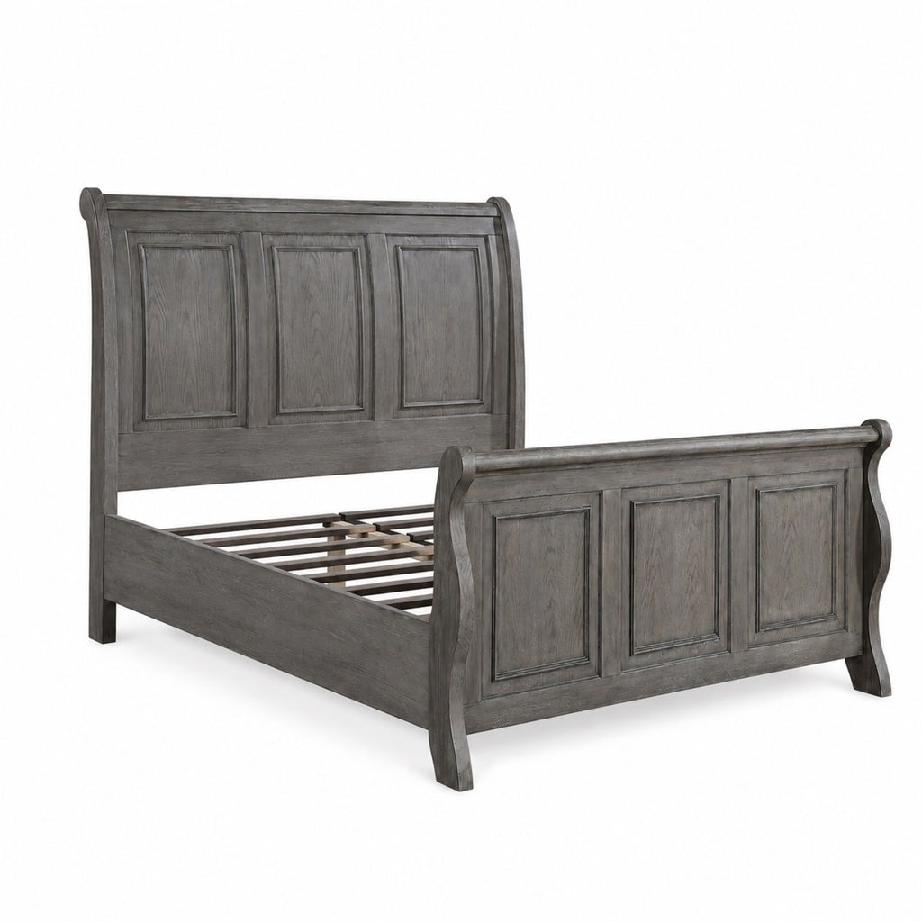 Panel 3 Piece Bedroom Set with Nightstands - Dark Gray or Dark Brown