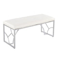 Elegant Contemporary Upholstered Bench with Metal Frame - Multiple Colors