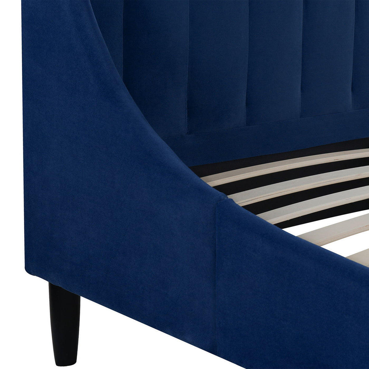 Vertical Tufted Modern Headboard Platform Bed Set with Upholstered Finish - Multiple Colors