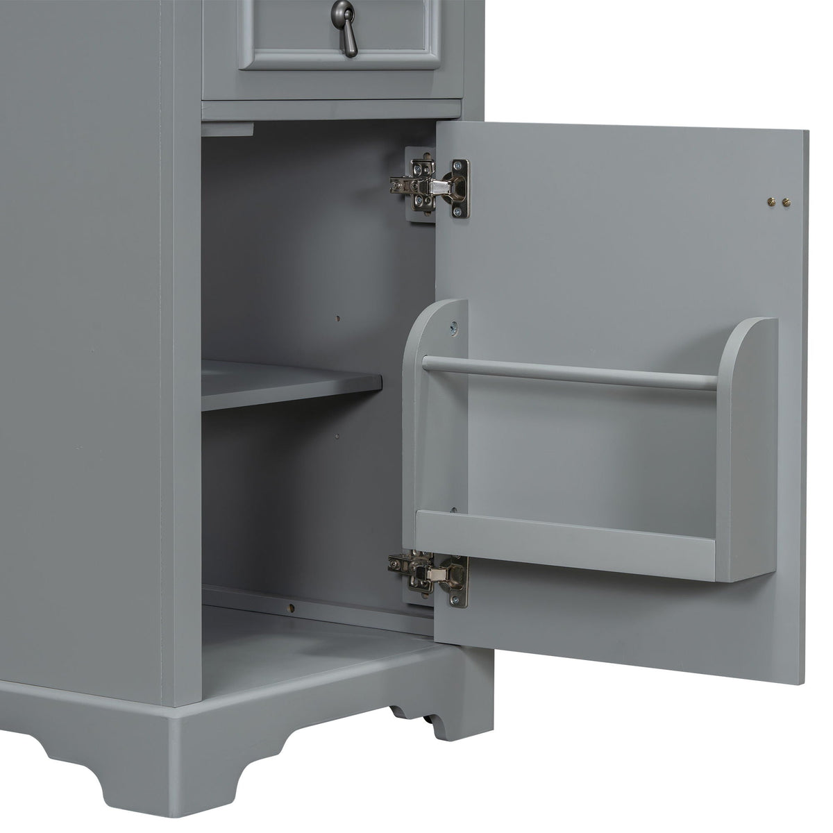 Elegant Bathroom Vanity with Ceramic Sink and Soft-Close Door - Multiple Colors