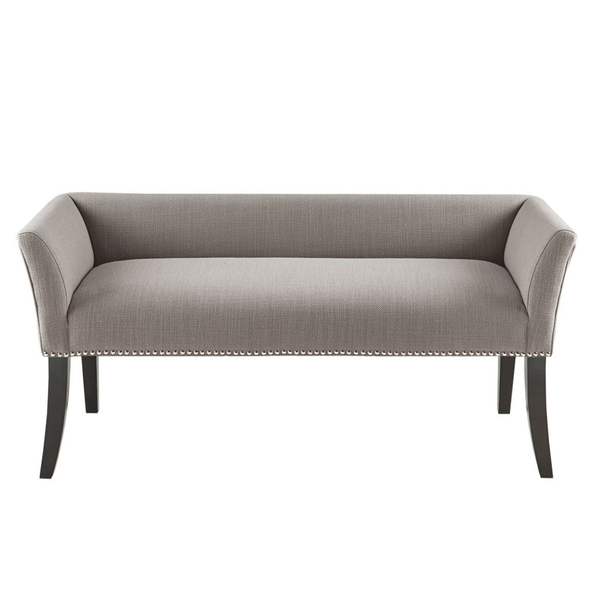 Elegant Design Upholstered Bench with Solid Wood Frame - Gray, Beige or Dark Gray