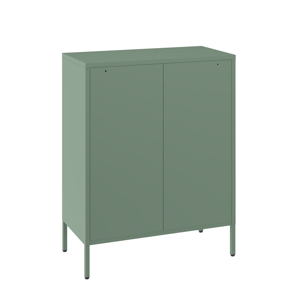 Metal Accent Cabinet with Adjustable Shelves - Black, Green, or White
