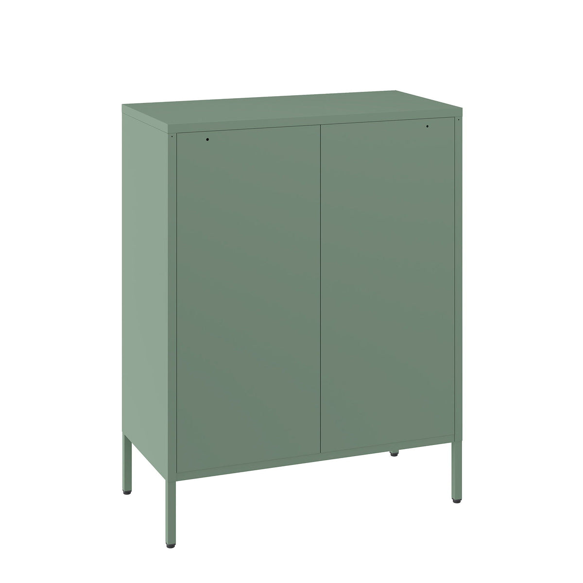 Metal Accent Cabinet with Adjustable Shelves - Black, Green, or White