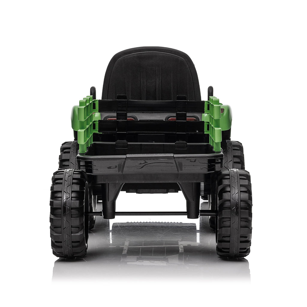 24V Ride On Tractor with Trailer and Bluetooth - Emerald or Blue