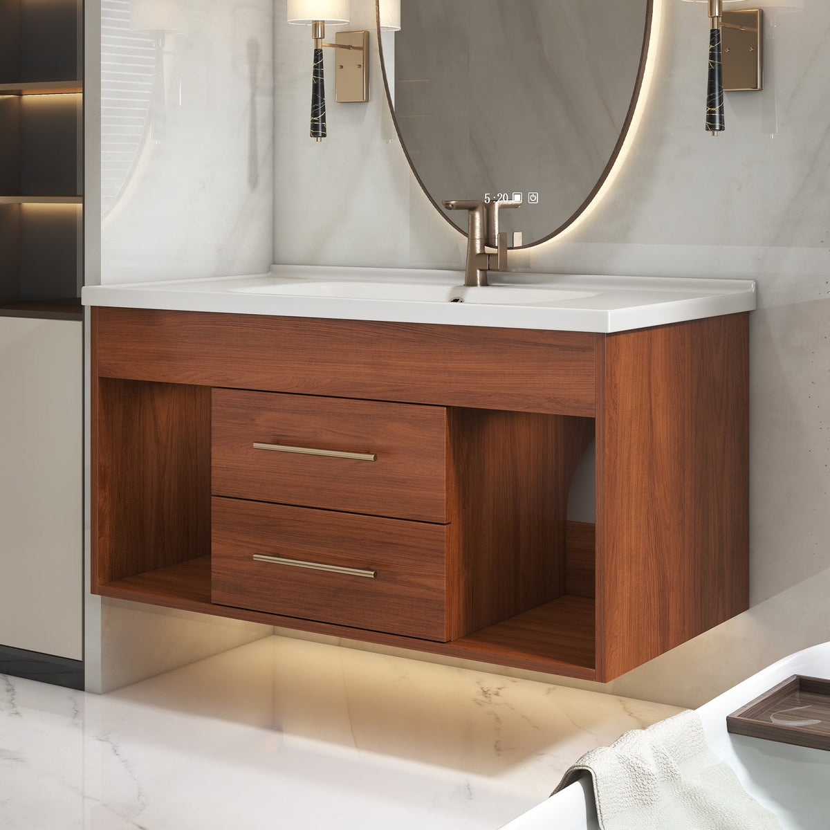 Mid-Century Modern Single Bathroom Vanity
