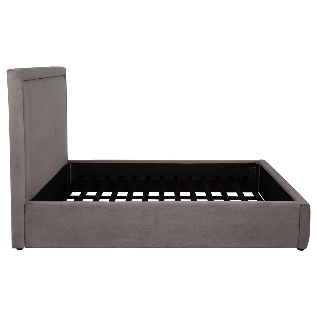 Lawson 54-inch Upholstered Queen Platform Bed Mushroom