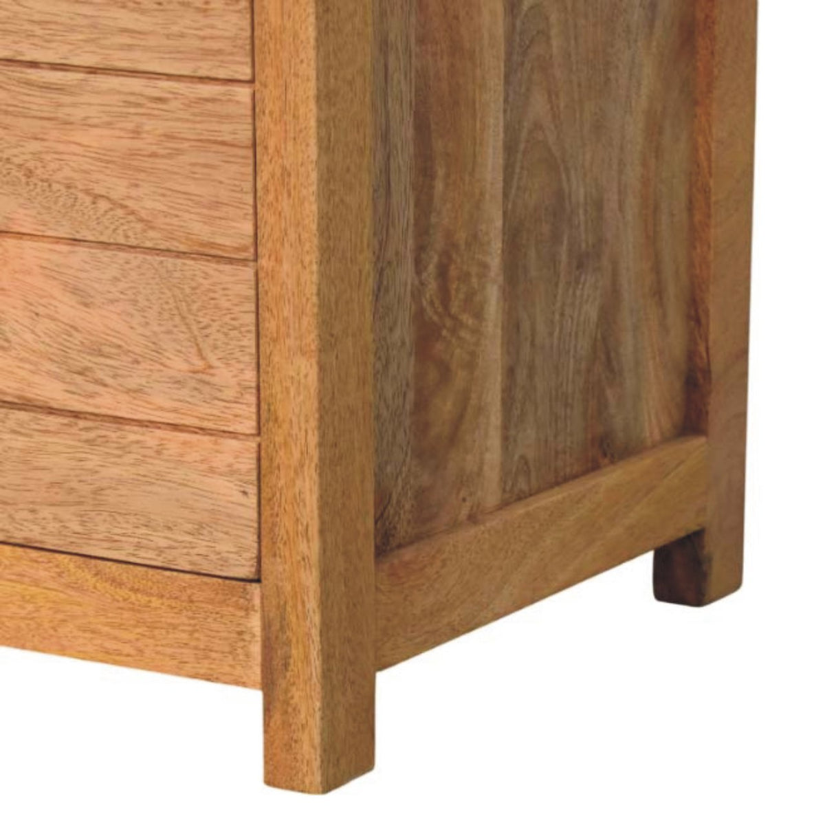 Oxford Oak-ish 2-Drawer Storage Bench with Leather Seat - Tan