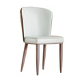 White Dining Chair Set with Carbon Steel Legs and Comfortable Seating