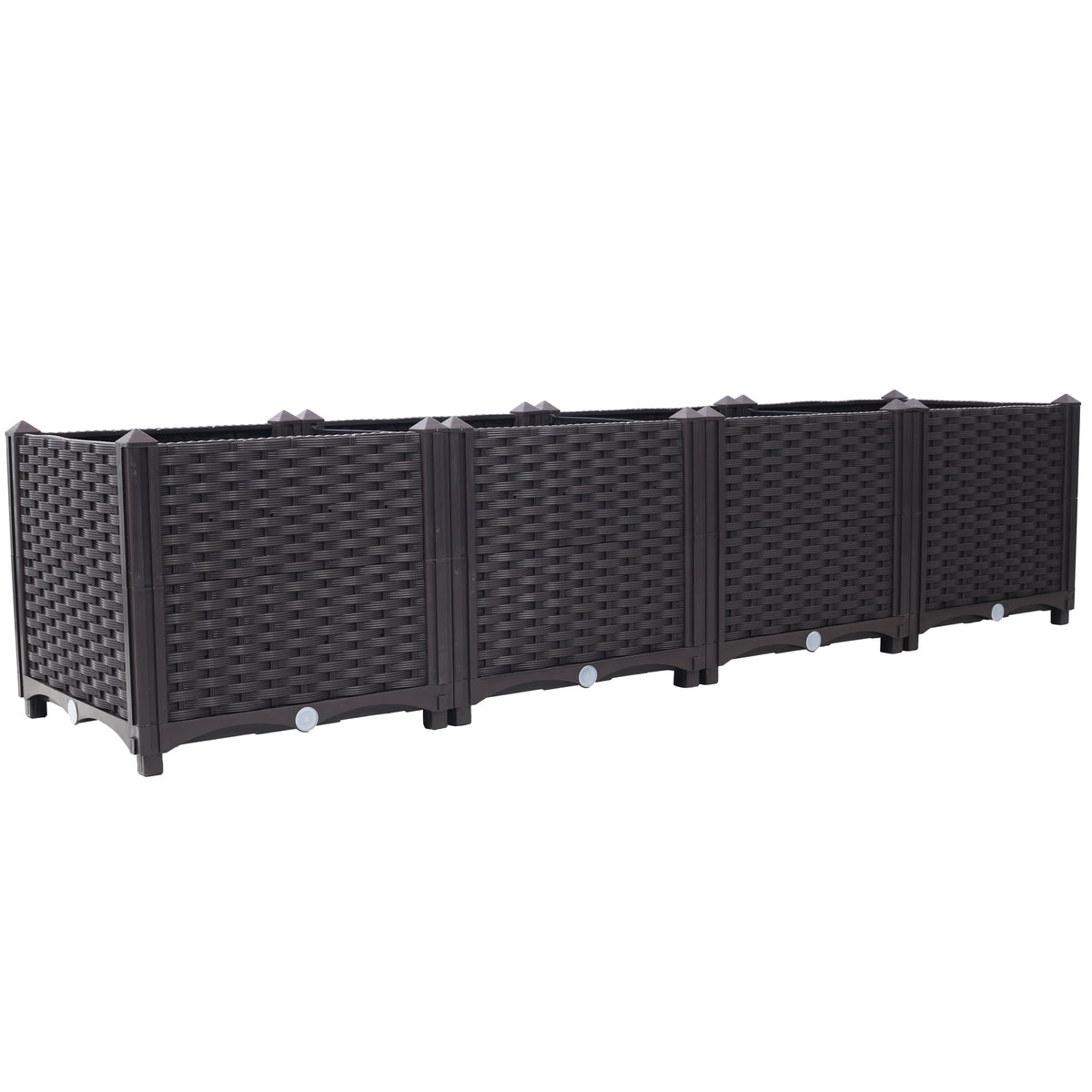 Deep Raised Garden Bed Plastic Planter Box with Self-Watering System - Polypropylene