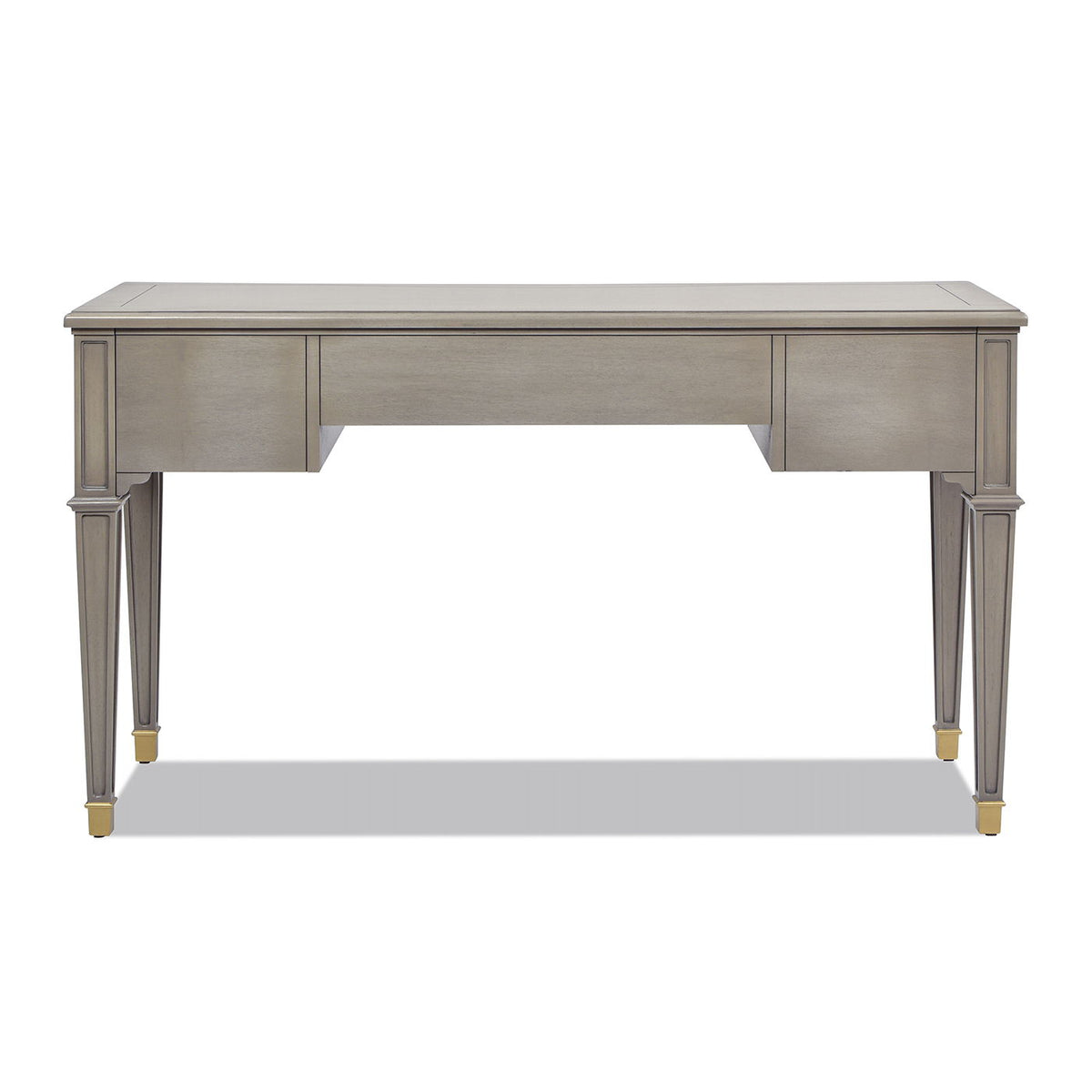 Dauphin 3 Drawer Executive Desk with Soft-Close Drawers - Light Brown or Gray