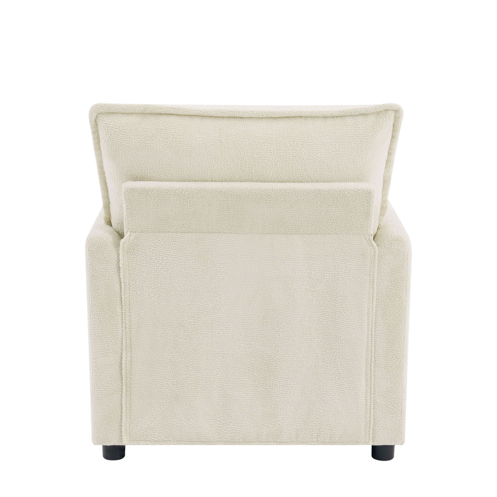 Modern Single Seat Accent Chair with Side Storage Pockets - Multiple Colors