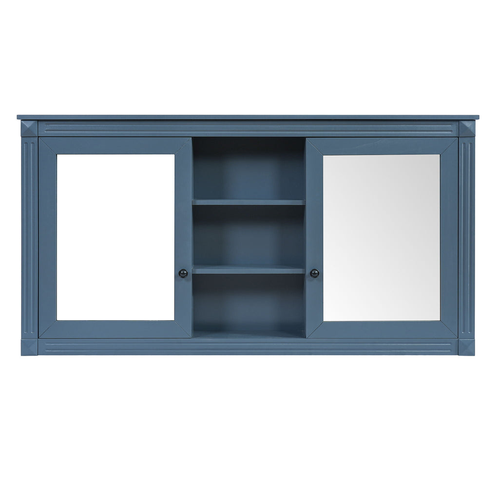 Modern Wall-Mount 2 In 1 Mirror Cabinet