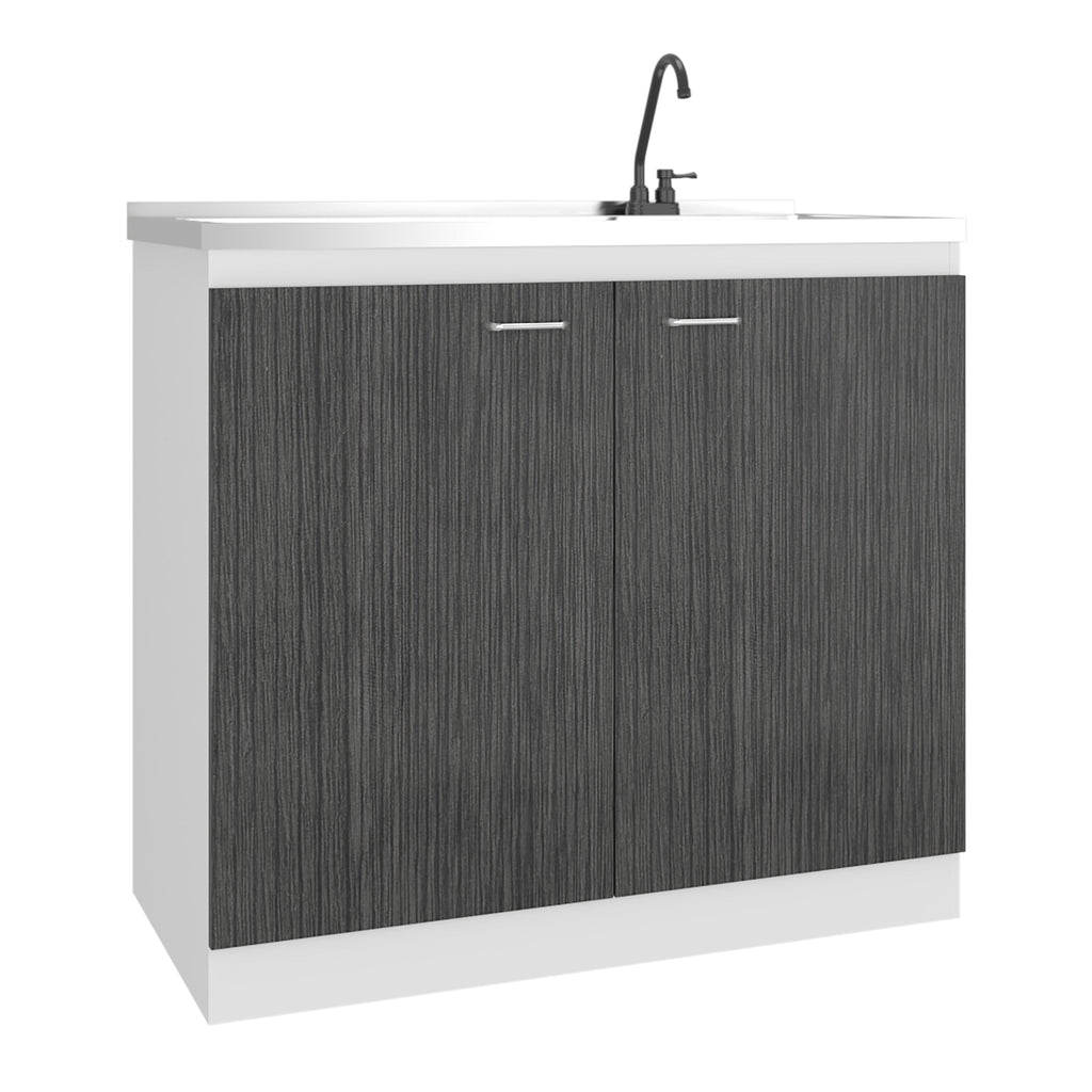 Salento Freestanding Sink with Double Door Cabinet - Engineered Wood