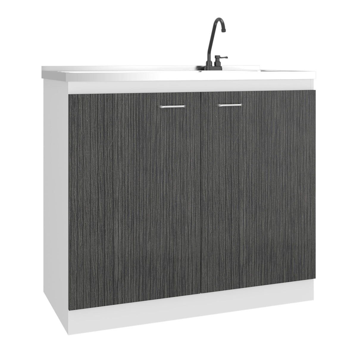 Salento Freestanding Sink with Double Door Cabinet - Engineered Wood
