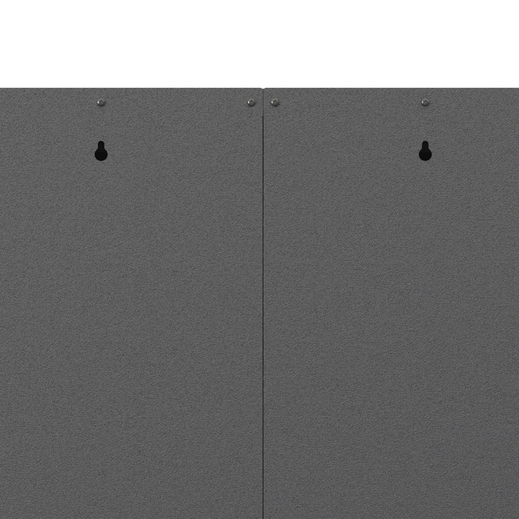 Metal Wall Mounted Tool Storage Cabinet with Locking Door - Gray