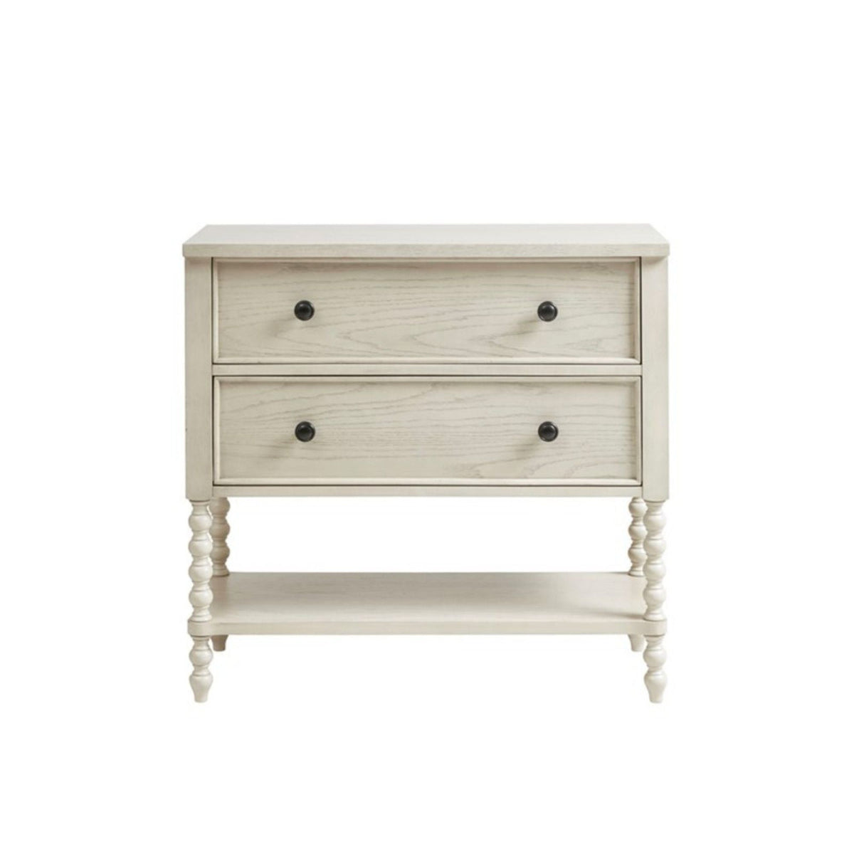 Signature Beckett 2 Drawer Accent Chest with Solid Wood Frame - Dark Brown or Beige