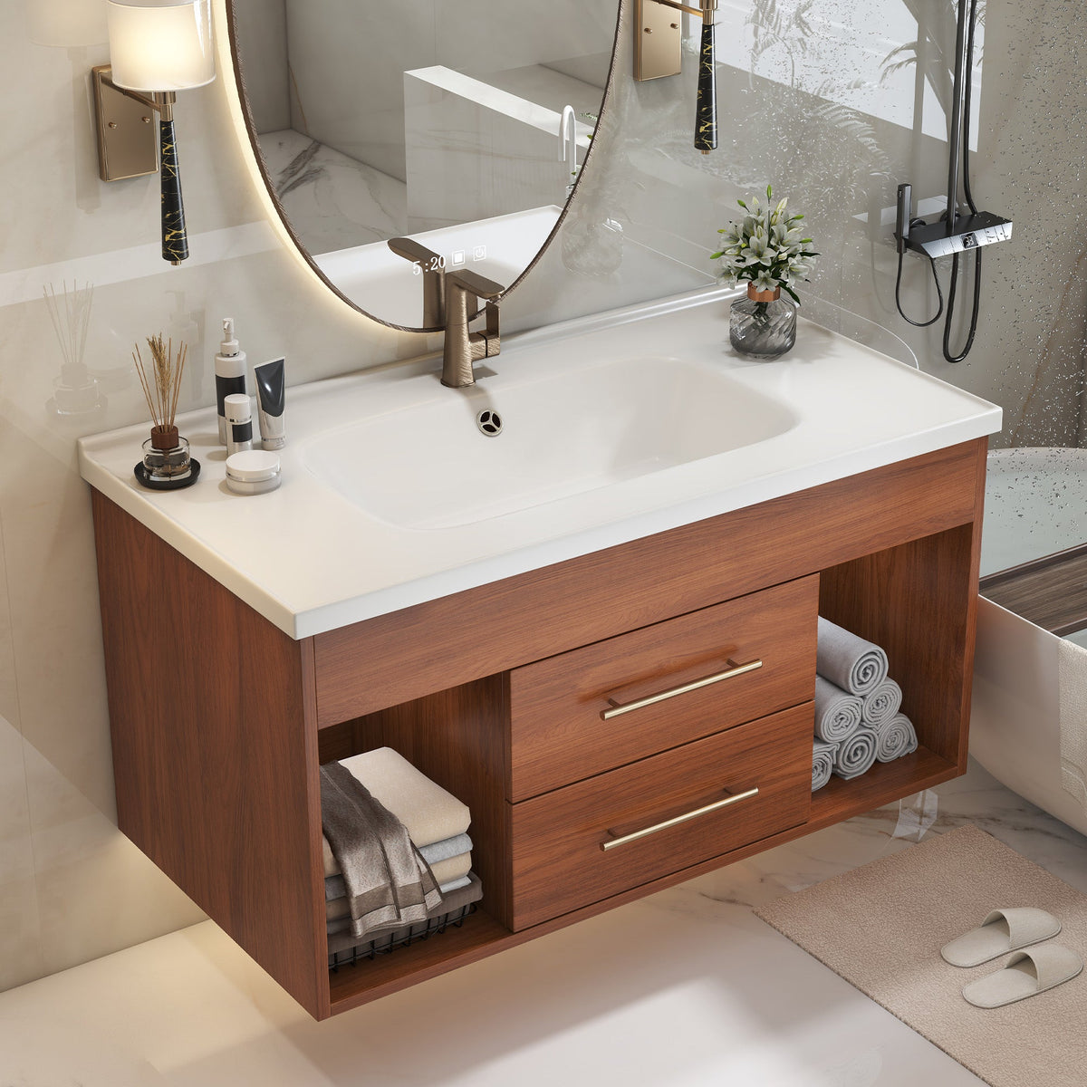 Mid-Century Modern Single Bathroom Vanity